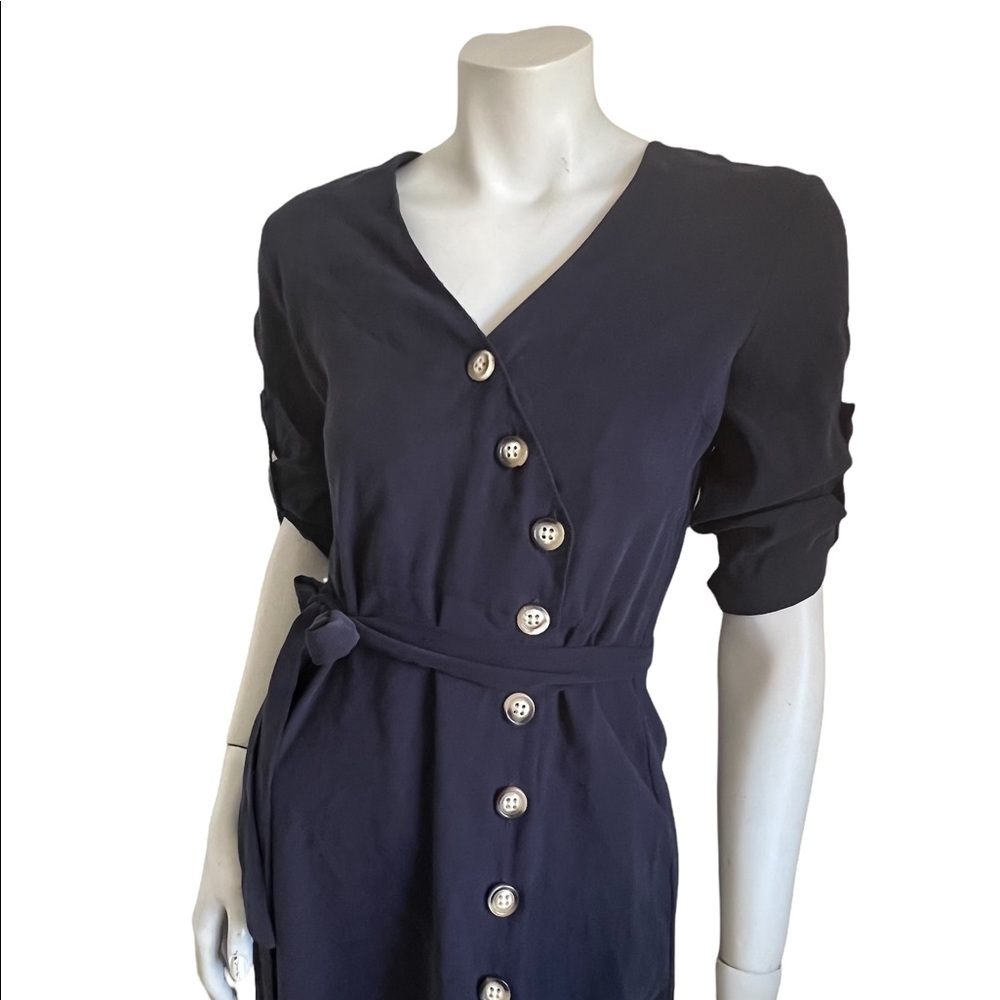 {Zara} NWT TRF Button Front Midi Length Dress XS - Picture 4 of 10